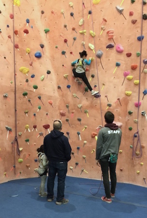 New climber learning the basics